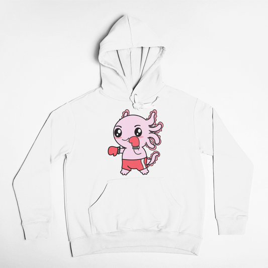 Hoodie Axolotzin Boxeador Ajolote Unisex