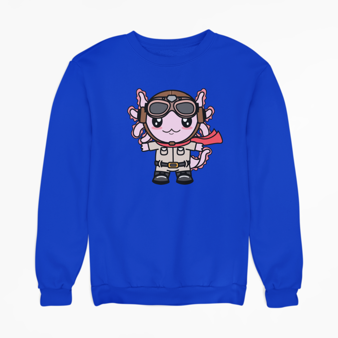 Sudadera Axolotzin Aviador Ajolote Unisex