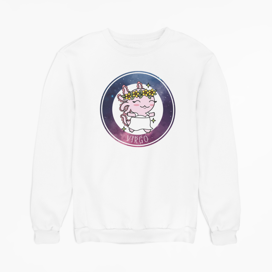 Sudadera Axolotzin Horóscopos Galaxy Virgo Ajolote Unisex