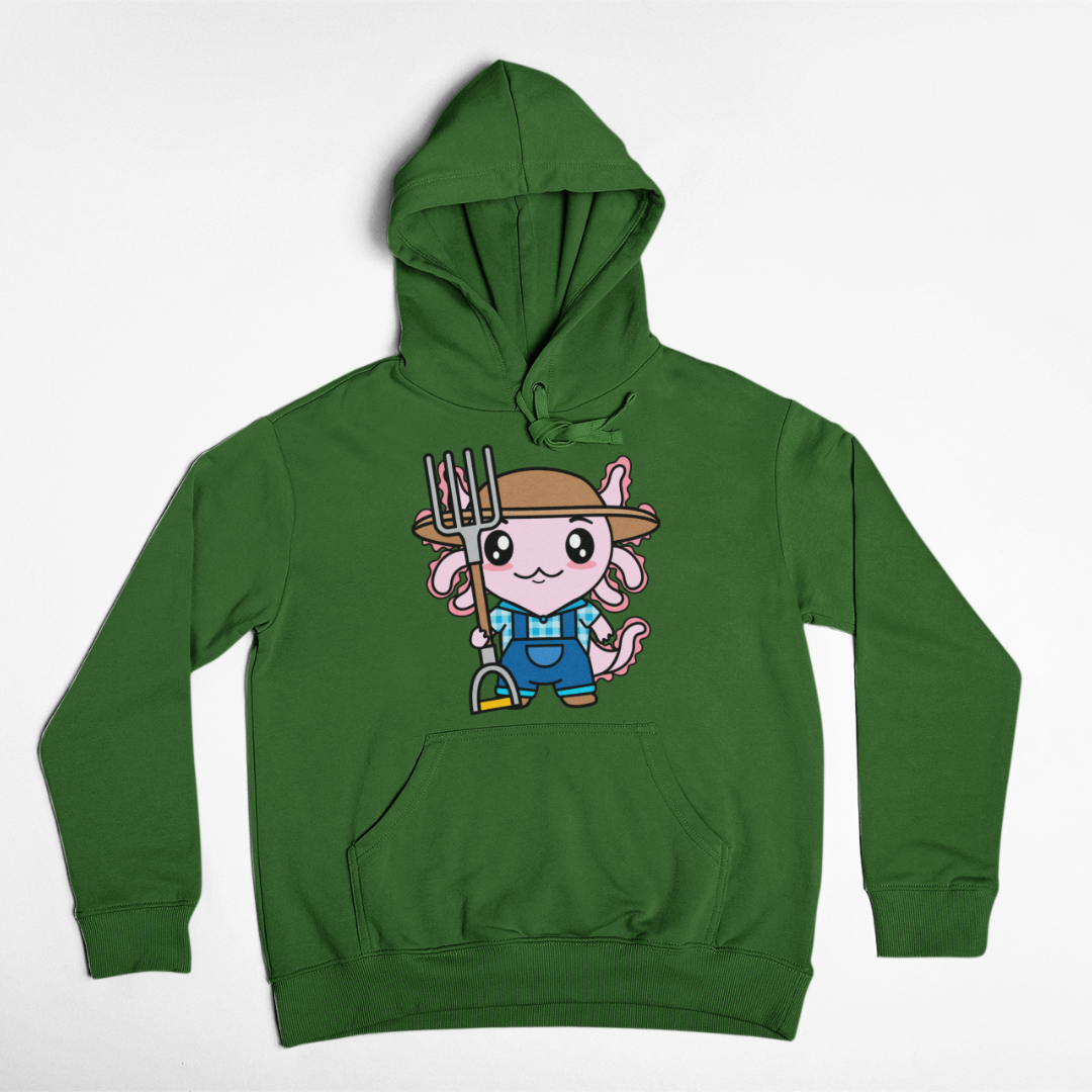 Hoodie Axolotzin Granjero Ajolote Unisex