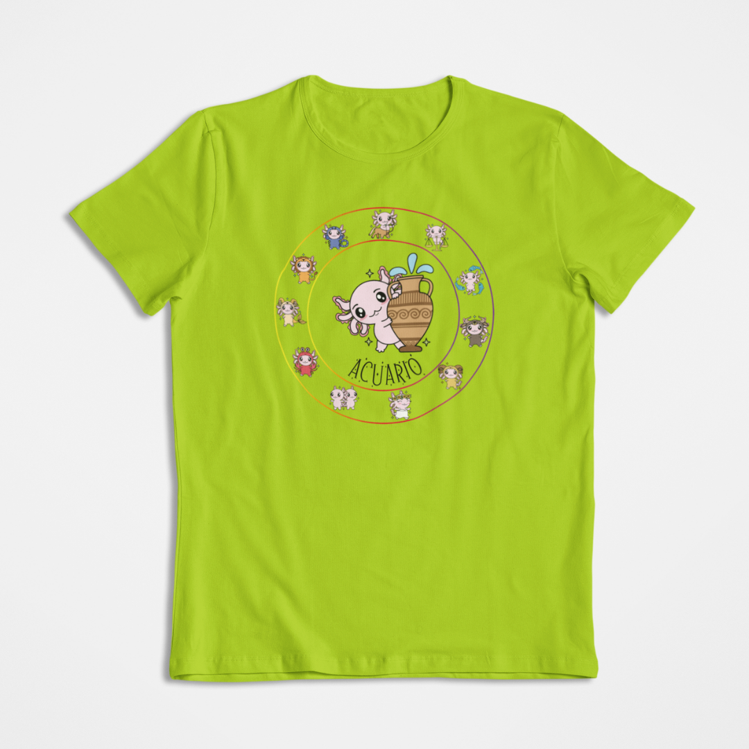 Playera Horoscopos Acuario Axolotzin Ajolote