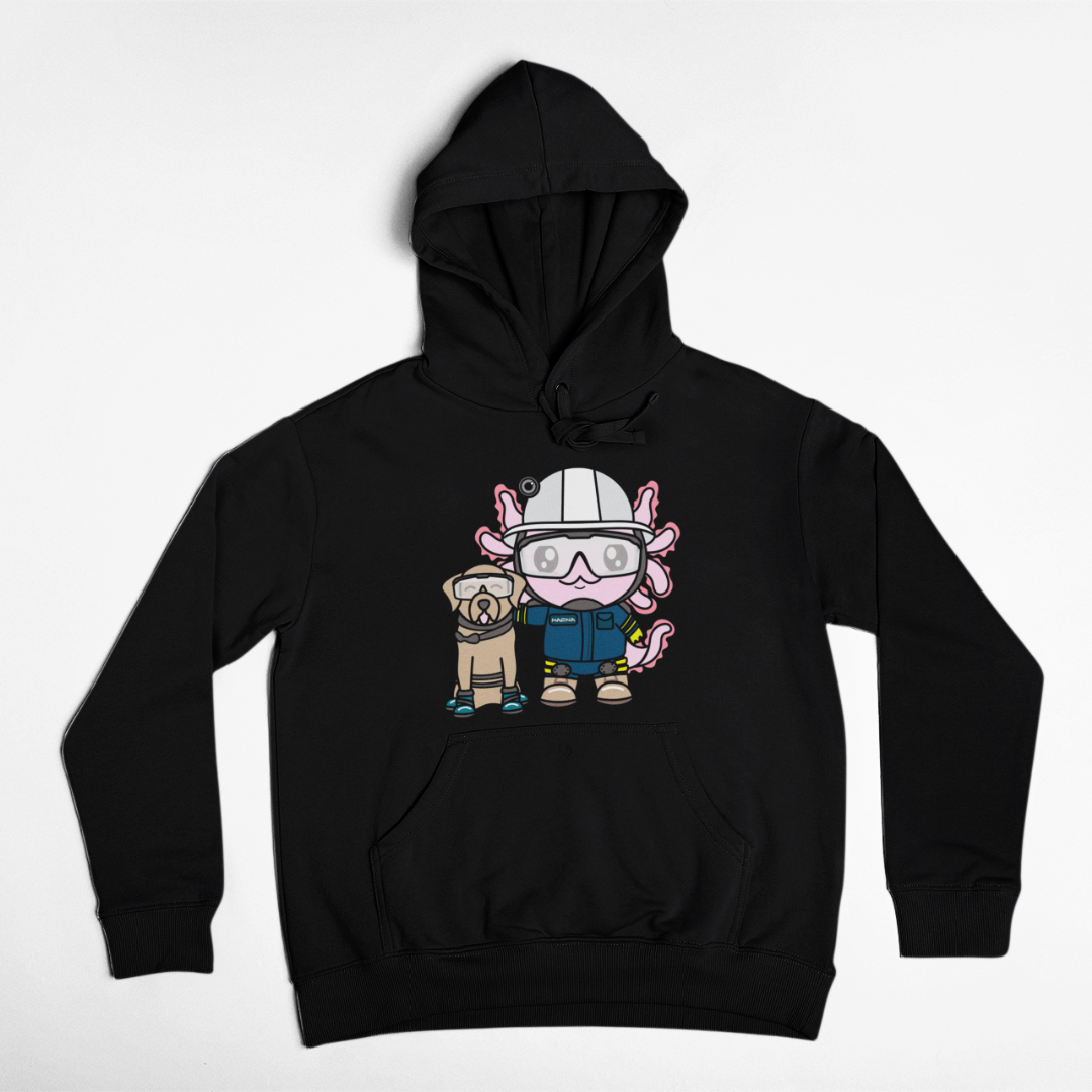 Hoodie Axolotzin Rescatista Ajolote Unisex