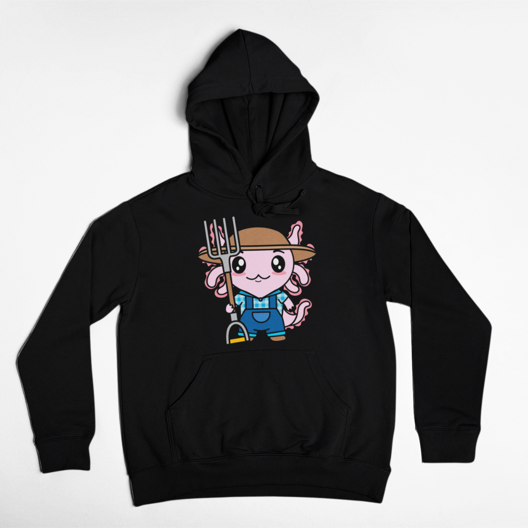 Hoodie Axolotzin Granjero Ajolote Unisex
