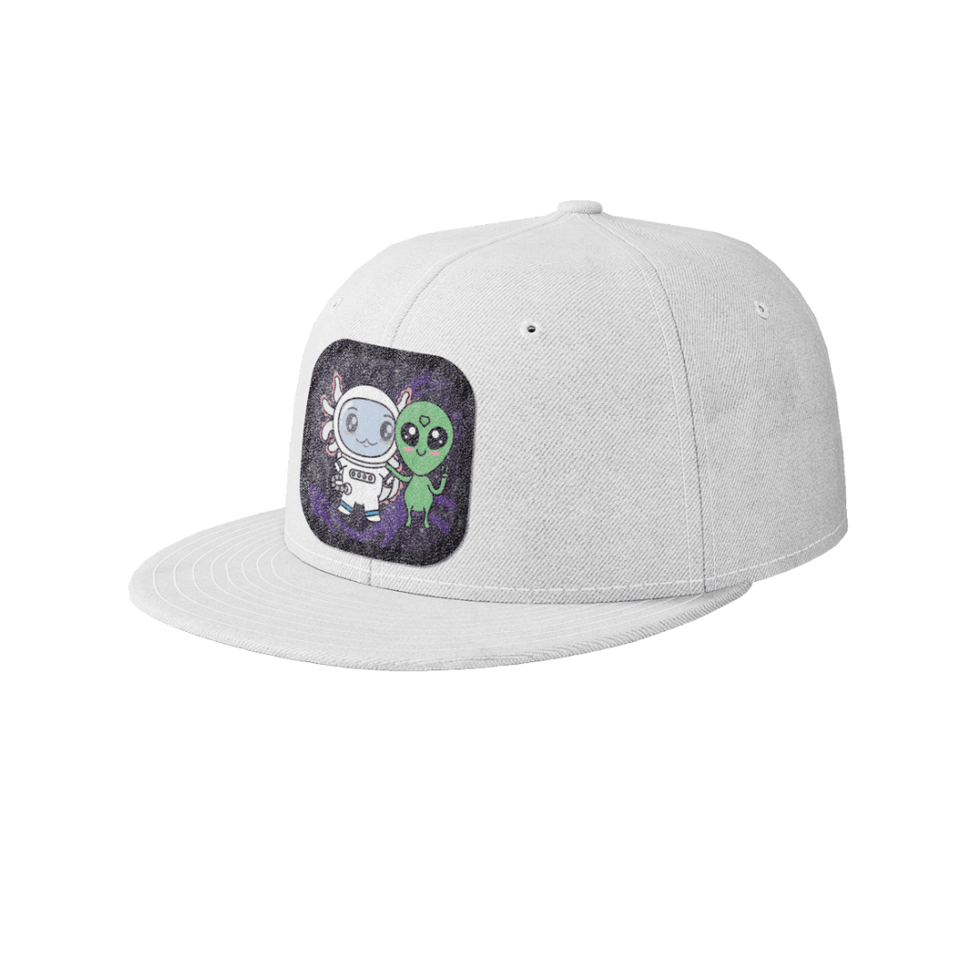 Gorra Unisex Plana Axolotzin Y Marcianito