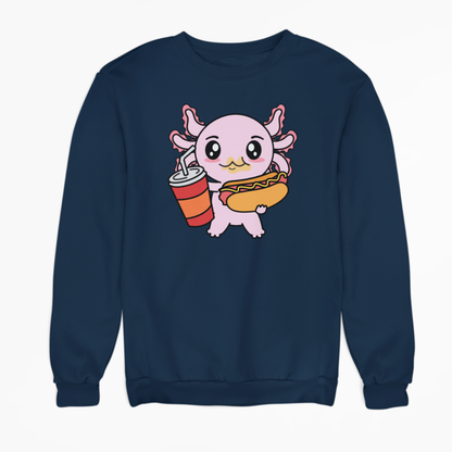 Sudadera Axolotzin Comiendo Jocho Ajolote Unisex