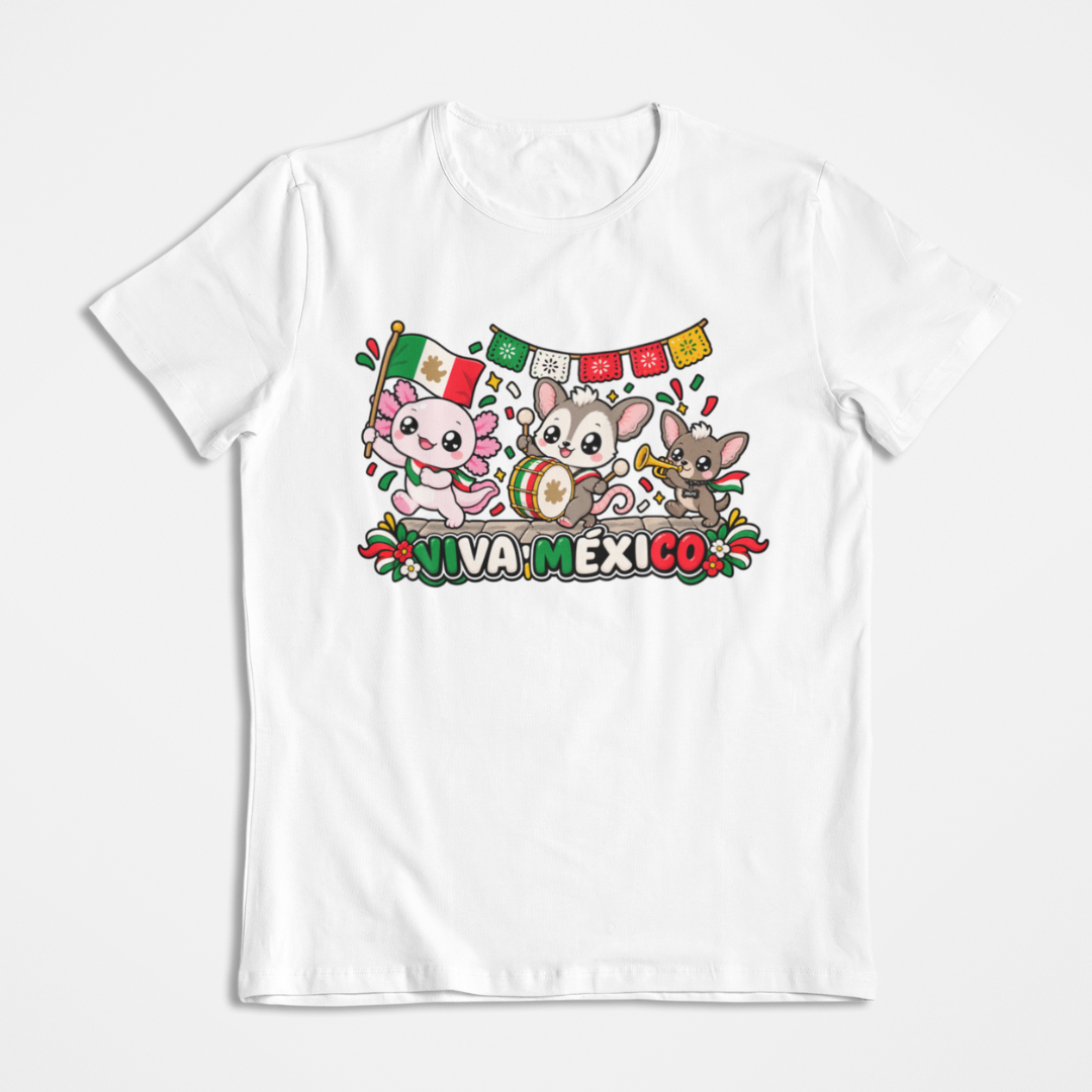 Playera Ajolotito Fiesta Mex