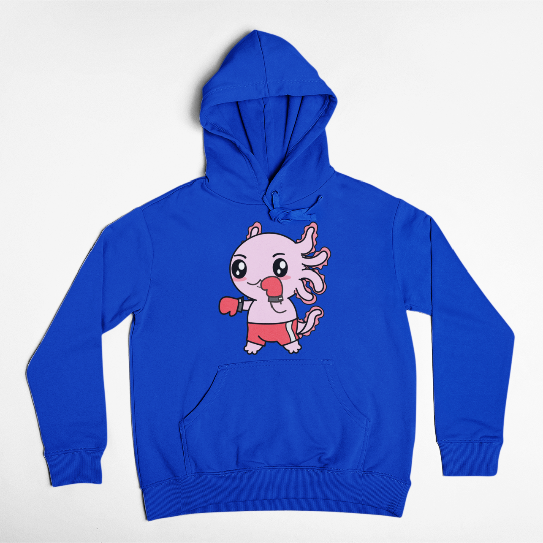 Hoodie Axolotzin Boxeador Ajolote Unisex