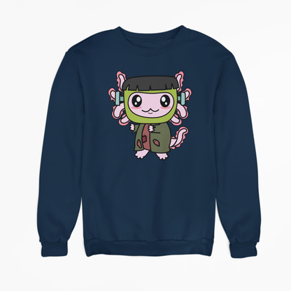 Sudadera Axolotzin Monstruo De Frankenstein Ajolote Unisex