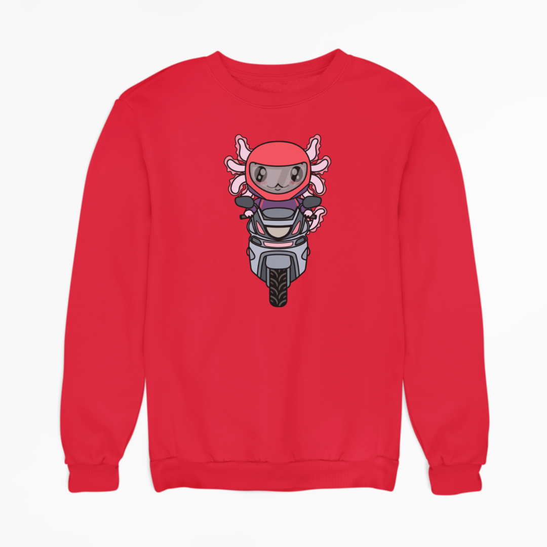 Sudadera Axolotzin Motoneta Ajolote Unisex