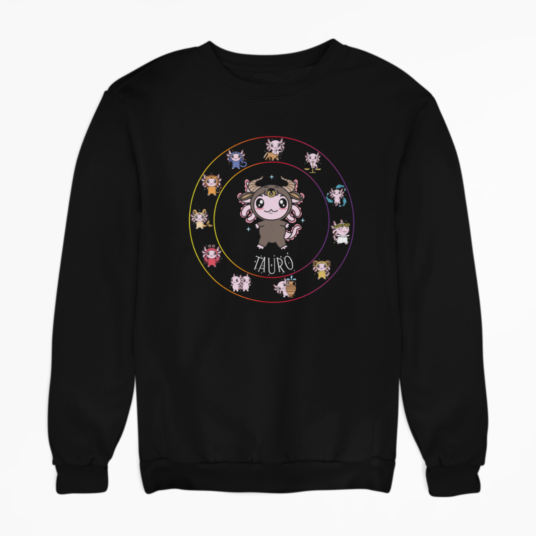 Sudadera Horóscopos Tauro Axolotzin Ajolote Unisex
