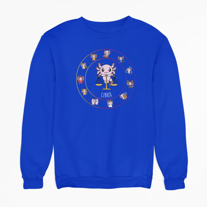 Sudadera Horóscopos Libra Axolotzin Ajolote Unisex