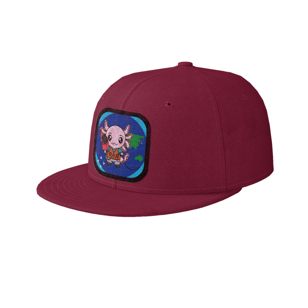 Gorra Unisex Plana Axolotzin Reportero