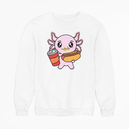 Sudadera Axolotzin Comiendo Jocho Ajolote Unisex