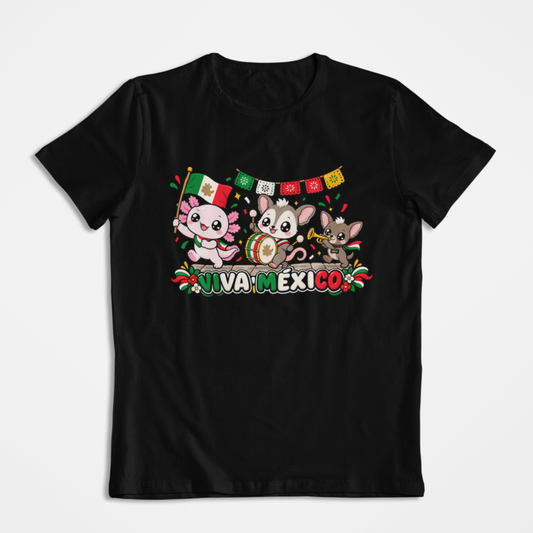 Playera Ajolotito Fiesta Mex