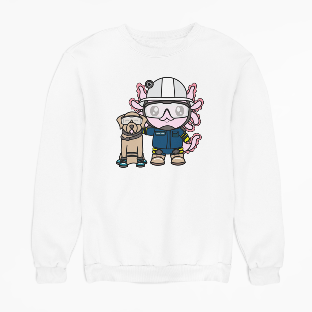 Sudadera Axolotzin Rescatista Ajolote Unisex