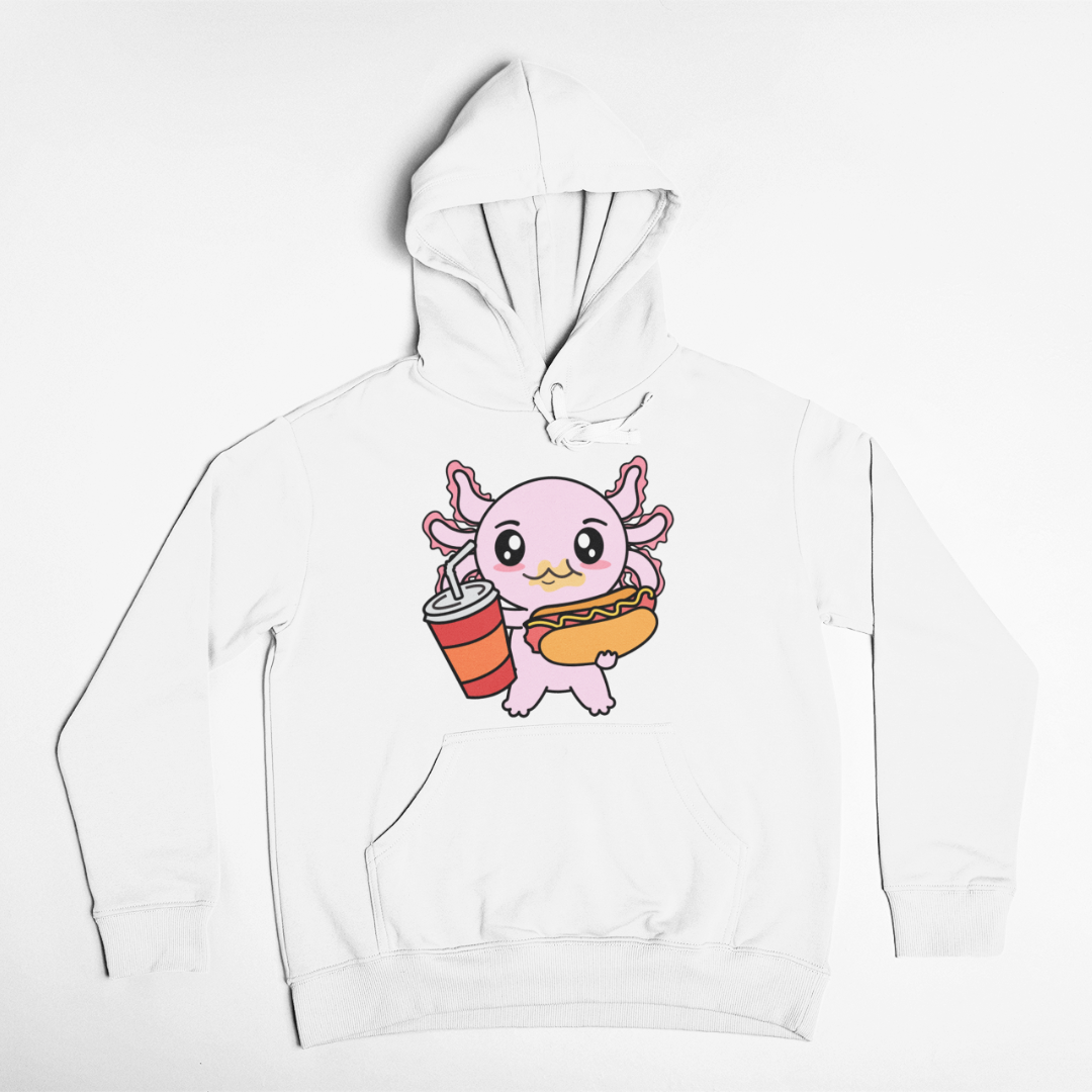 Hoodie Axolotzin Comiendo Jocho Ajolote Unisex