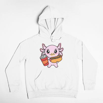 Hoodie Axolotzin Comiendo Jocho Ajolote Unisex