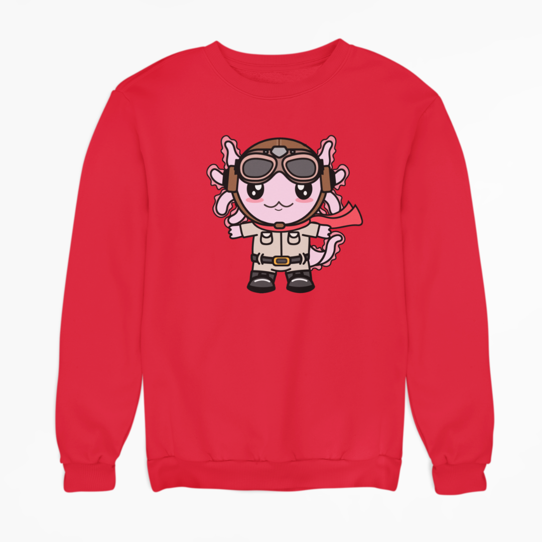 Sudadera Axolotzin Aviador Ajolote Unisex