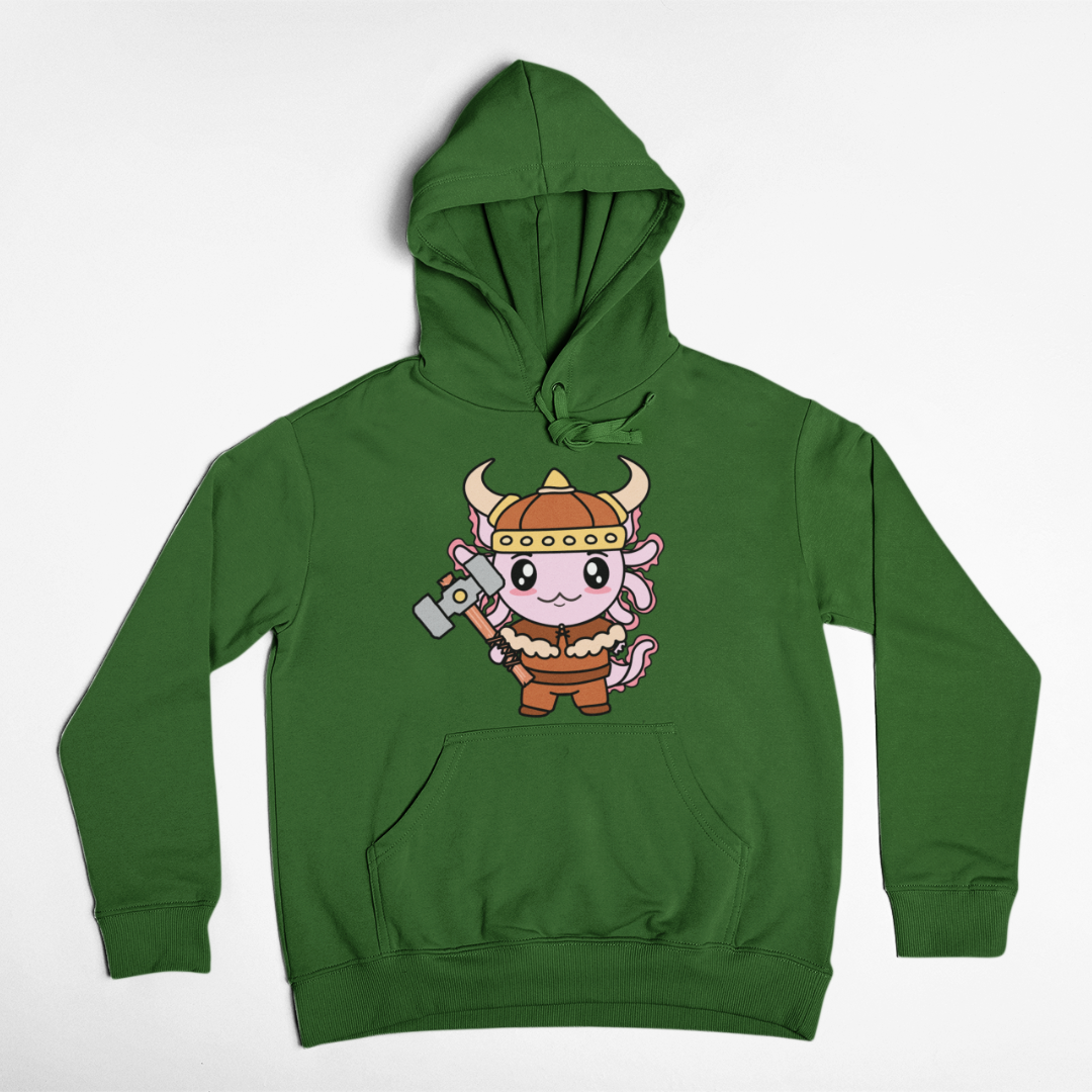 Hoodie Axolotzin Vikingo Ajolote Unisex