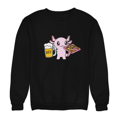 Sudadera Axolotzin Pizza & Cerveza Ajolote Unisex