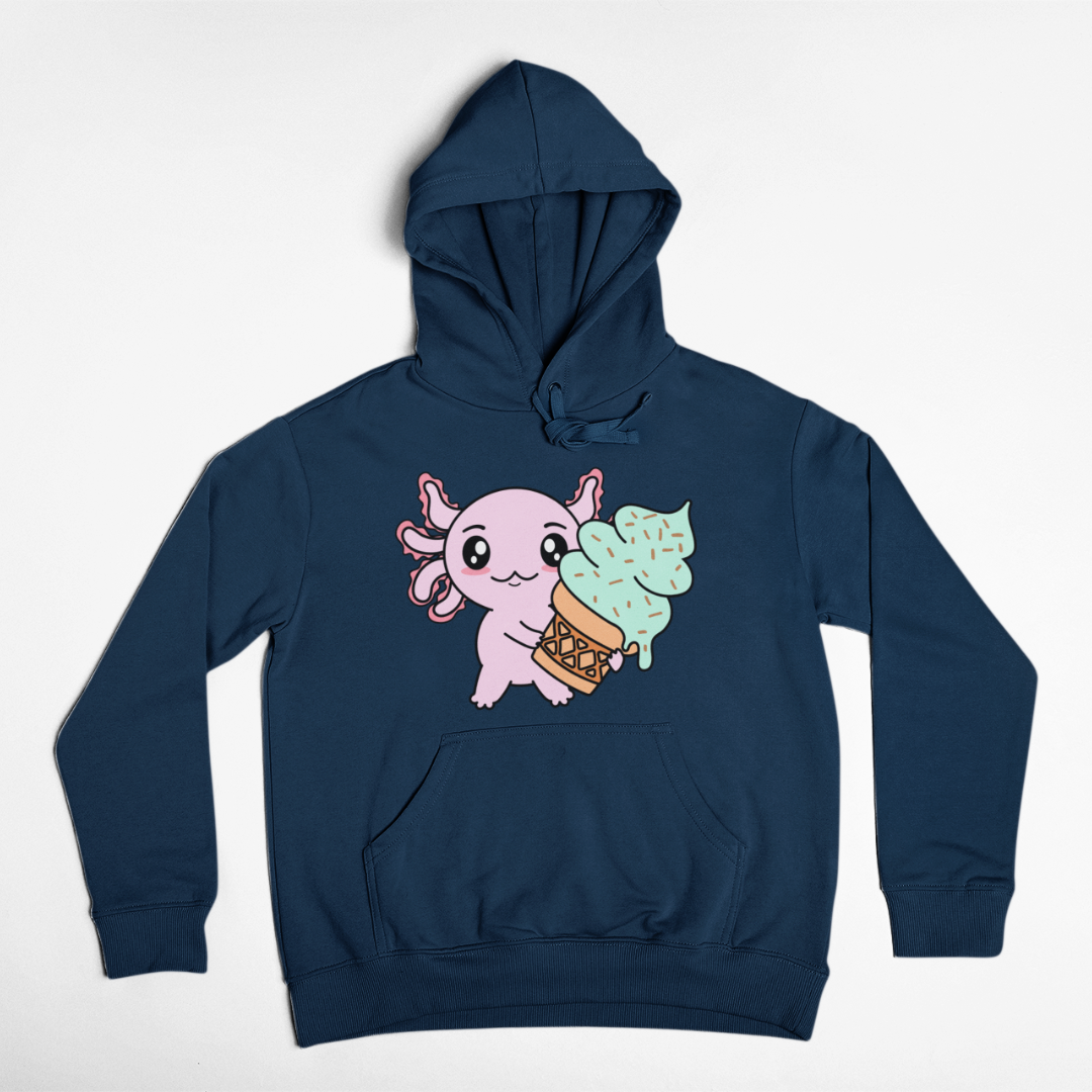 Hoodie Axolotzin Helado Ajolote Unisex