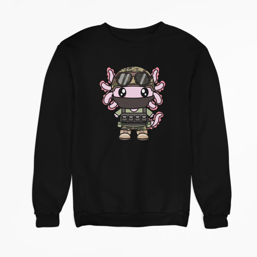 Sudadera Axolotzin Militar Ajolote Unisex