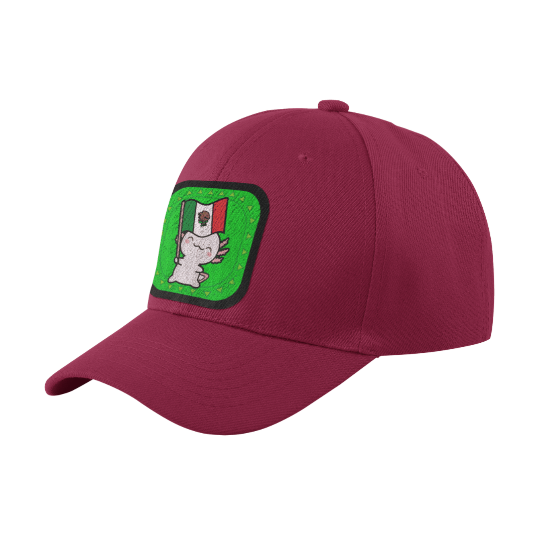 Gorra Unisex Curva Ajolote Y Su Bandera Xo The Monster