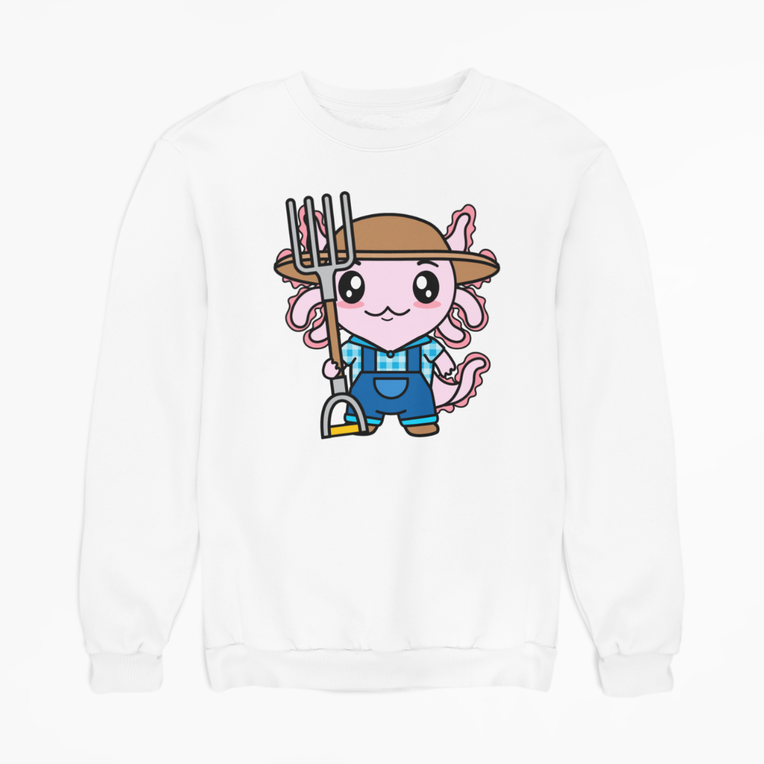 Sudadera Axolotzin Granjero Ajolote Unisex