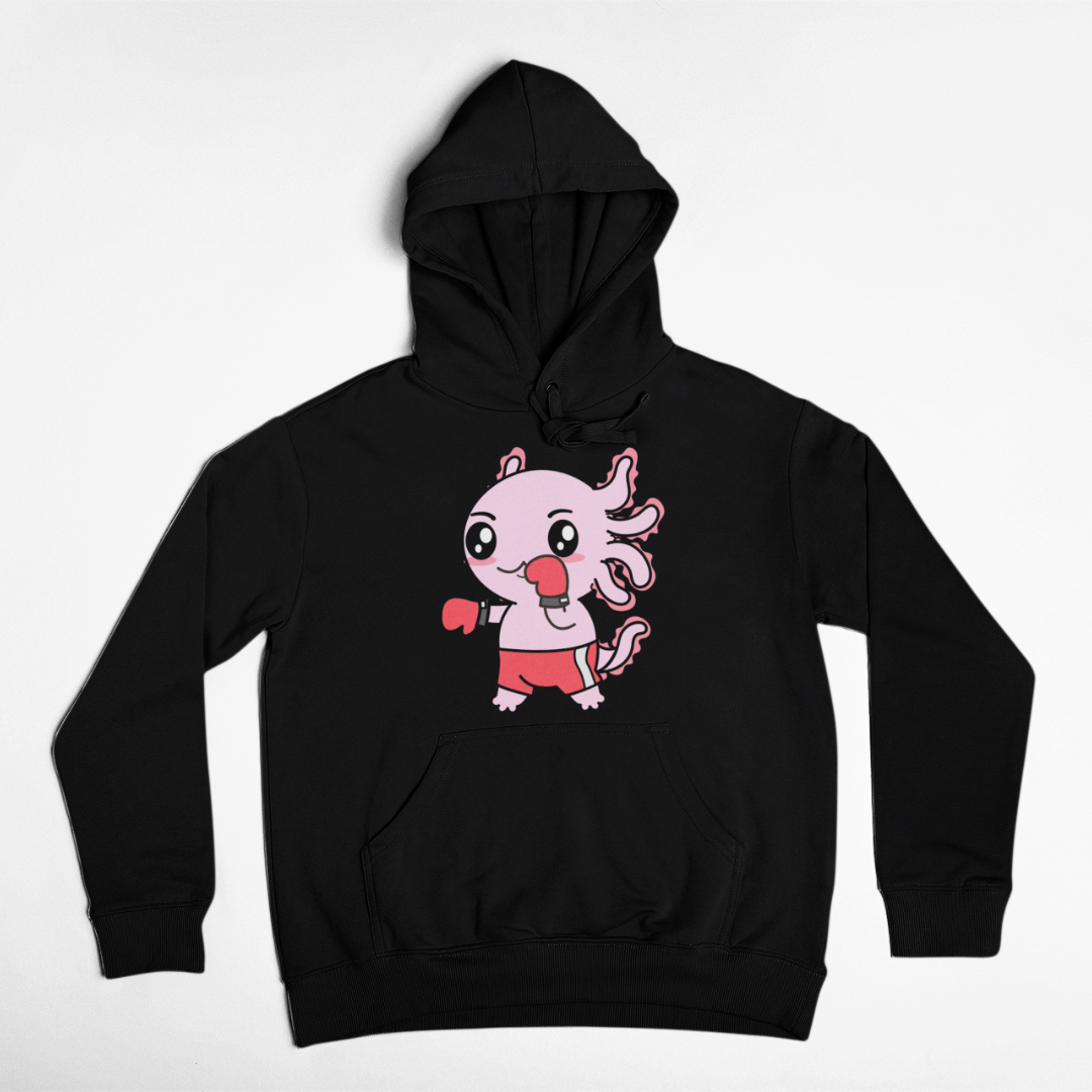Hoodie Axolotzin Boxeador Ajolote Unisex