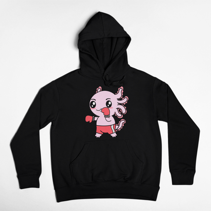 Hoodie Axolotzin Boxeador Ajolote Unisex