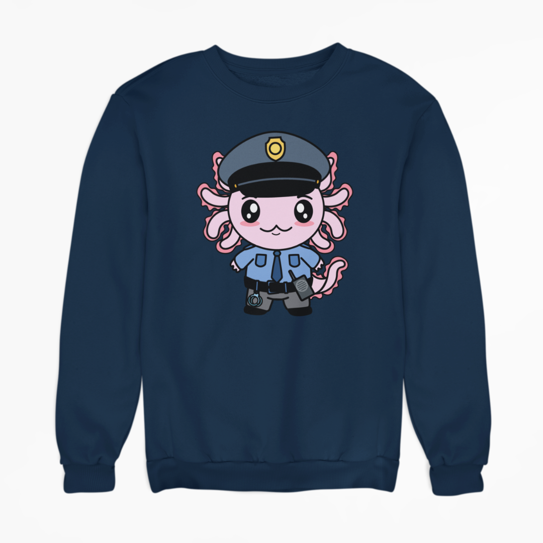 Sudadera Axolotzin Policía Ajolote Unisex