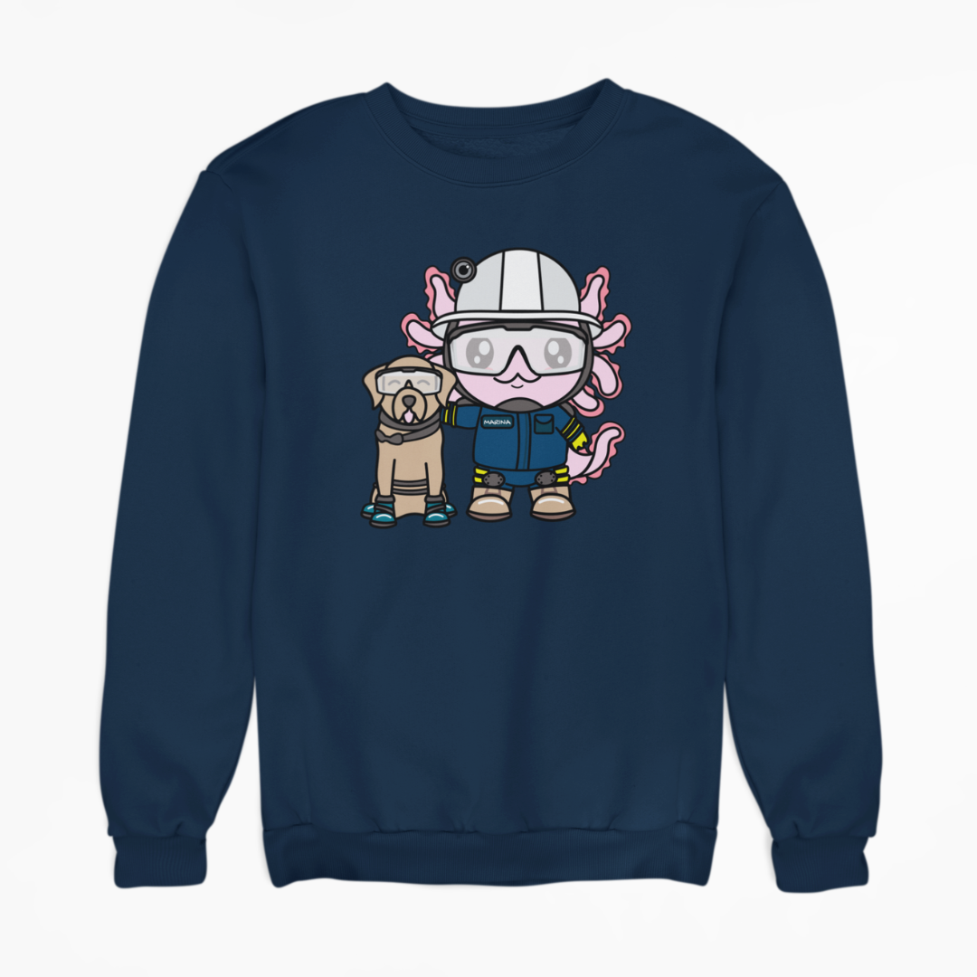 Sudadera Axolotzin Rescatista Ajolote Unisex