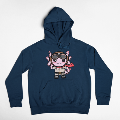 Hoodie Axolotzin Aviador Ajolote Unisex