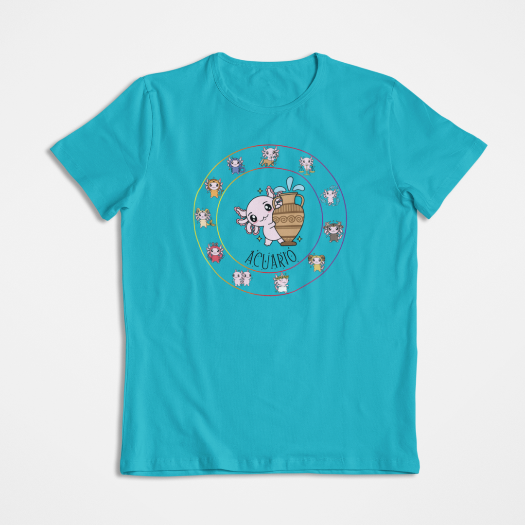 Playera Horoscopos Acuario Axolotzin Ajolote