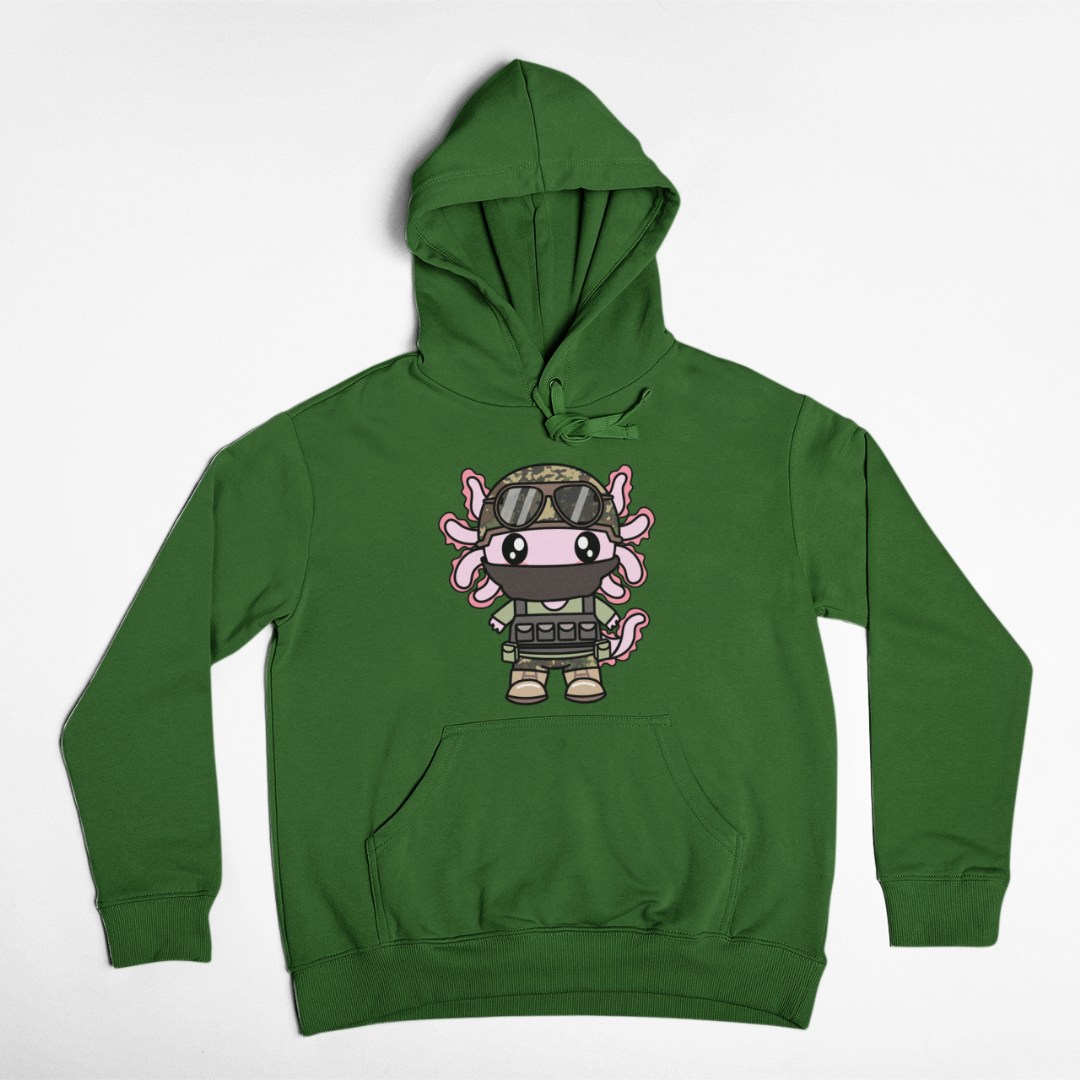 Hoodie Axolotzin Militar Ajolote Unisex