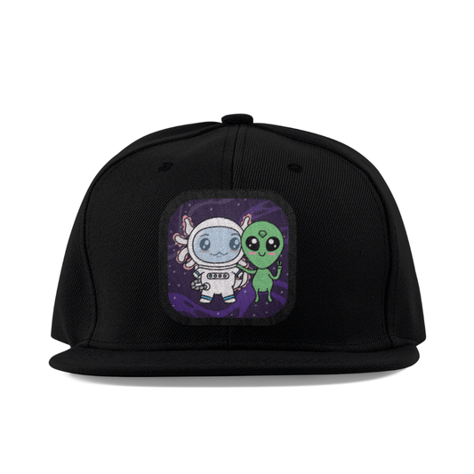 Gorra Unisex Plana Axolotzin Y Marcianito