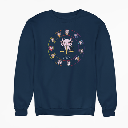 Sudadera Horóscopos Libra Axolotzin Ajolote Unisex