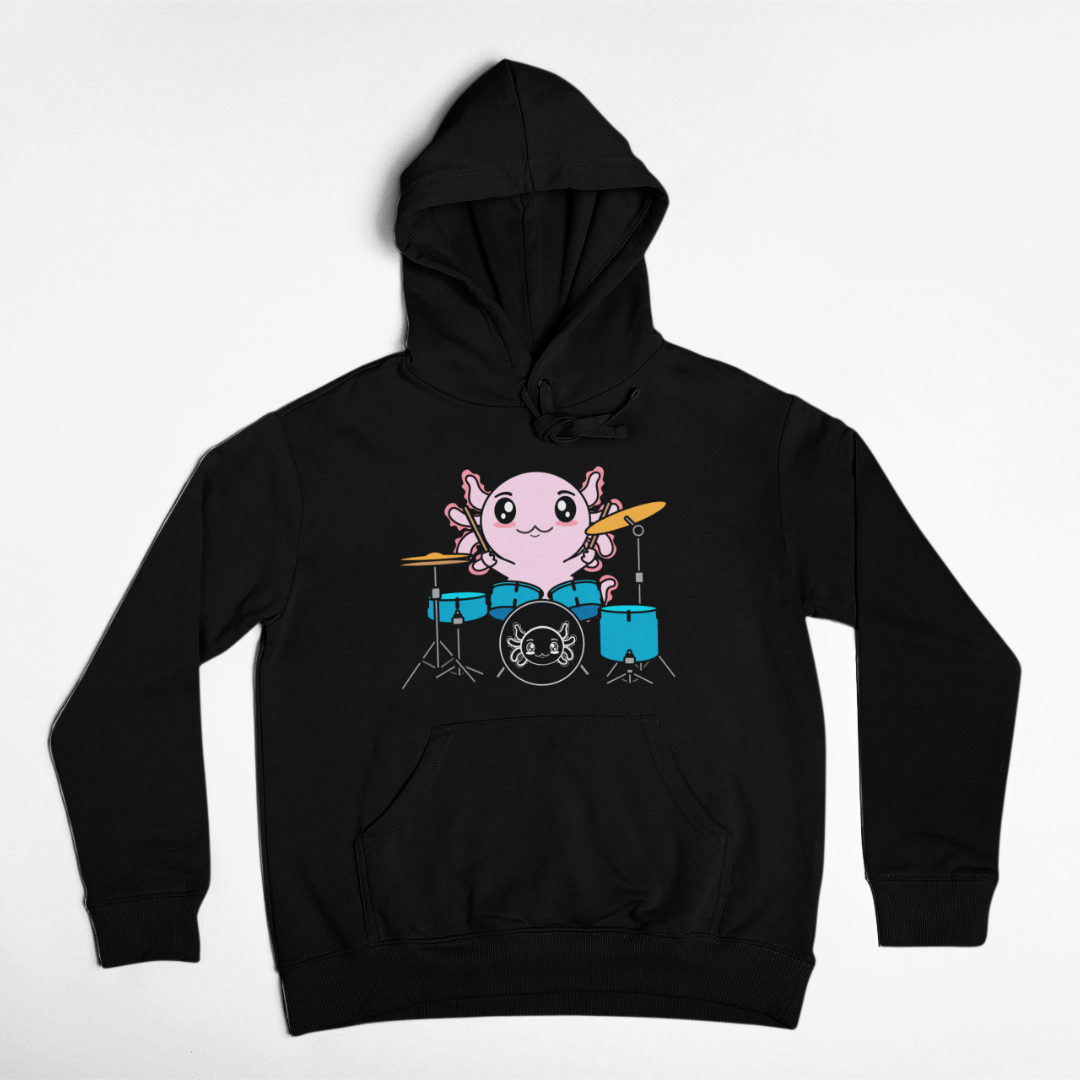 Hoodie Axolotzin Baterista Ajolote Unisex
