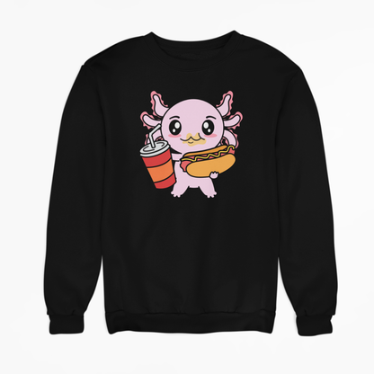Sudadera Axolotzin Comiendo Jocho Ajolote Unisex