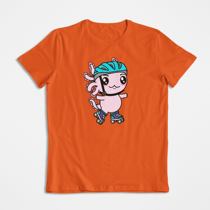 Playera Axolotzin Patinador Ajolote