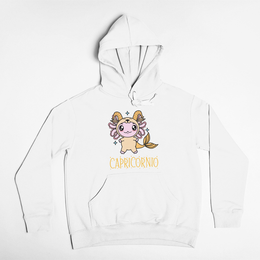 Hoodie Axolotzin Horóscopos Nombre Capricornio Ajolote Unisex