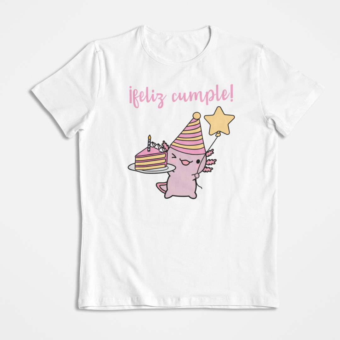 Playera Ajolote Feliz Cumple Xo The Monster