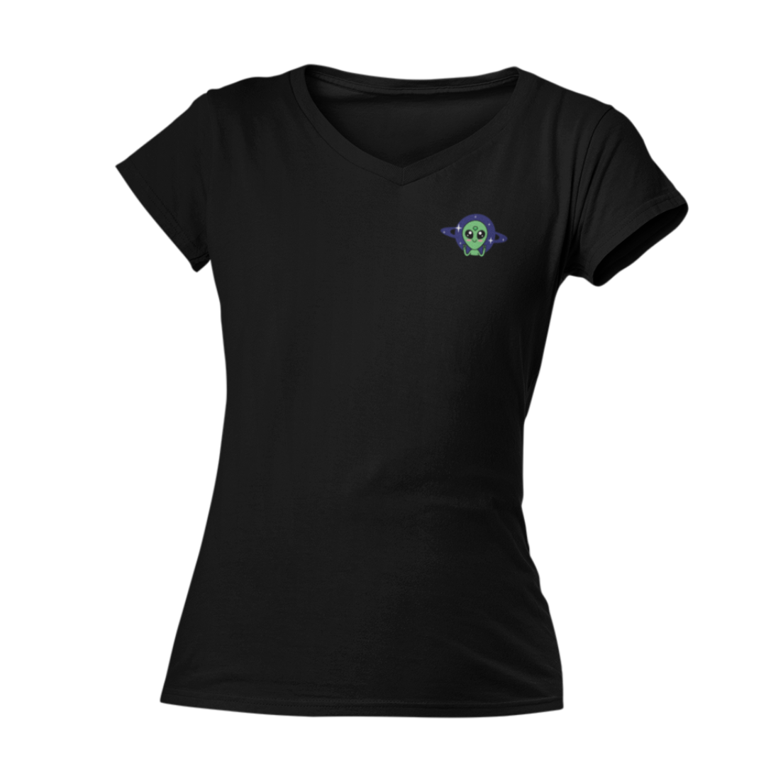 Playera Cuello V Axolotzin Marcianito Ajolote Adulto