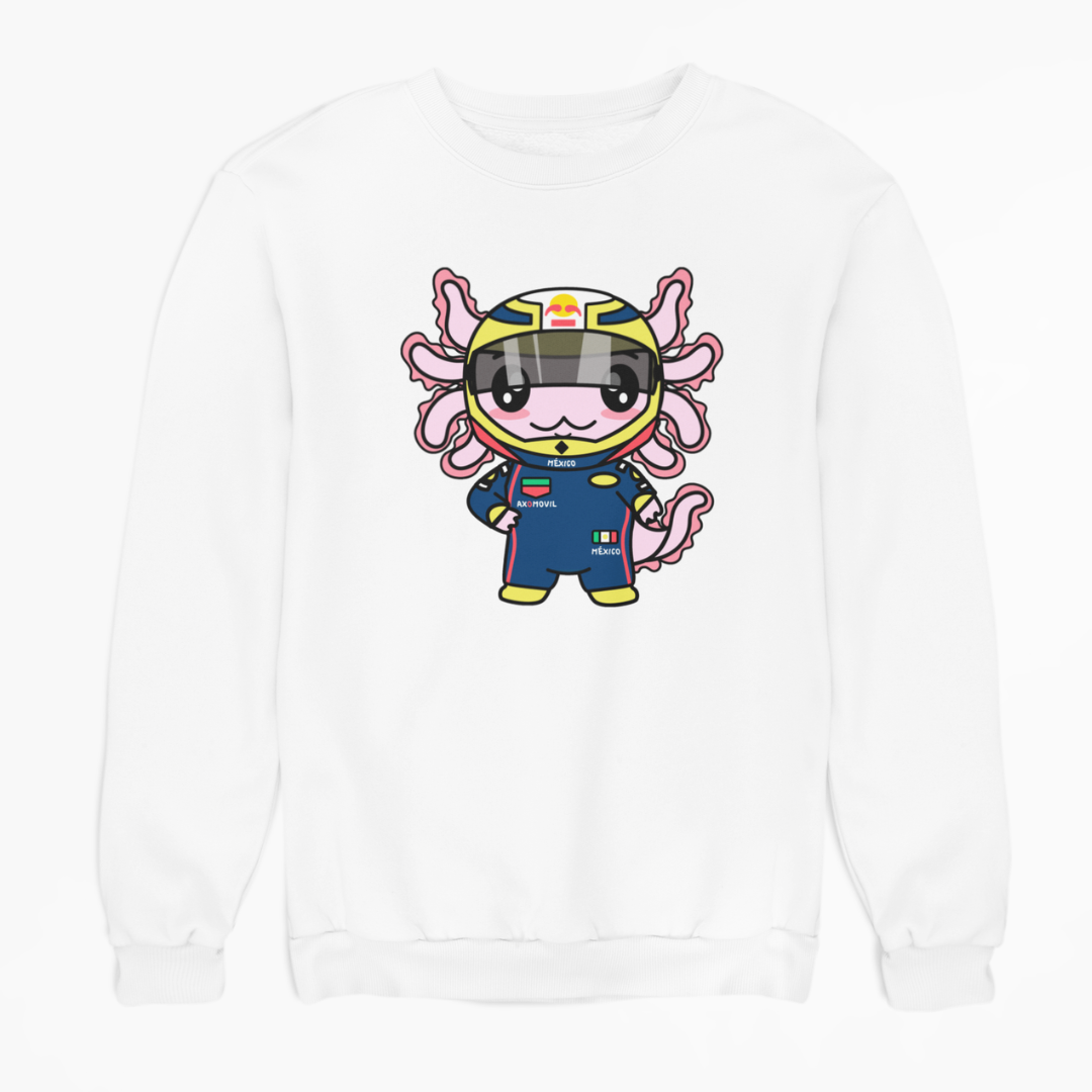 Sudadera Axolotzin Piloto De Carreras Ajolote Unisex