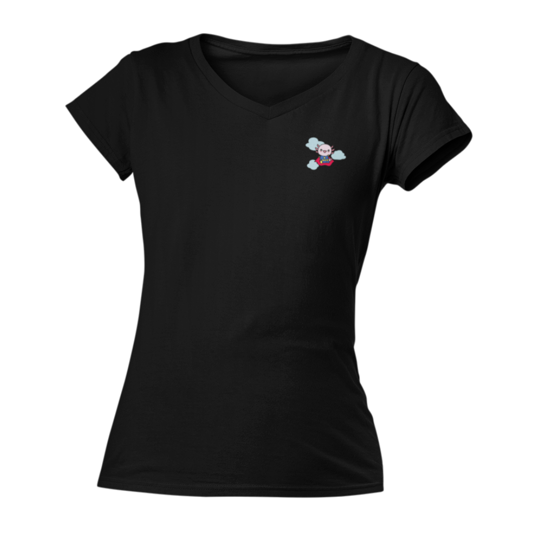 Playera "V" Ajolote Super Heroe Xo The Monster