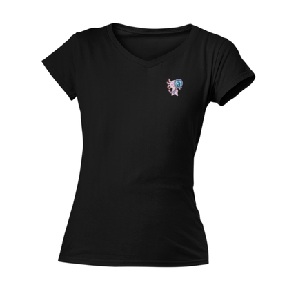 Playera Cuello V Axolotzin Curioso Ajolote
