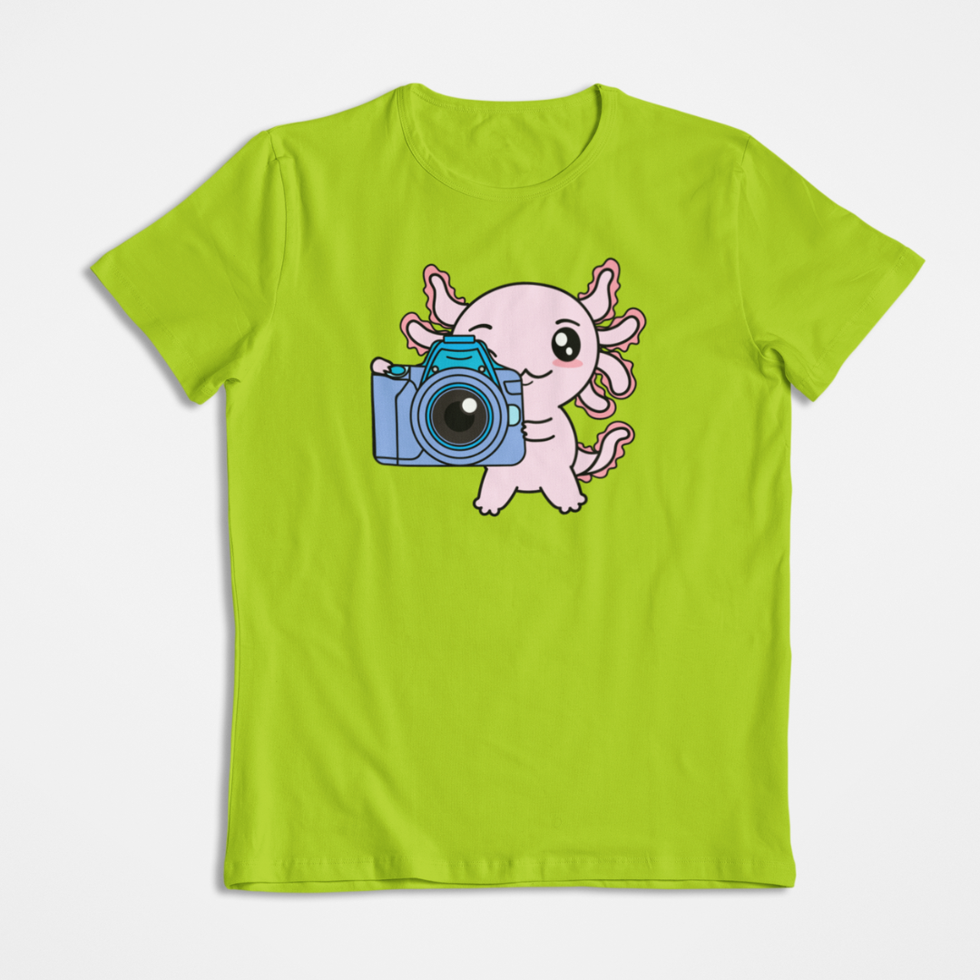 Playera Axolotzin Fotografo Ajolote
