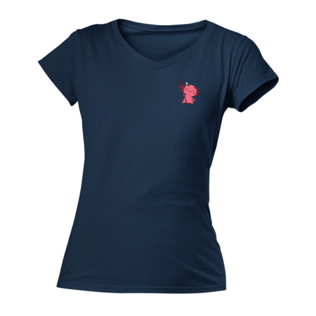 Playera "V" Ajolote Diablito Xo The Monster