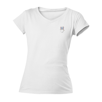 Playera Cuello V Axoloteria La Luna Ajolote Adulto