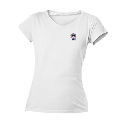 Playera Cuello V Axolotzin Policia Ajolote